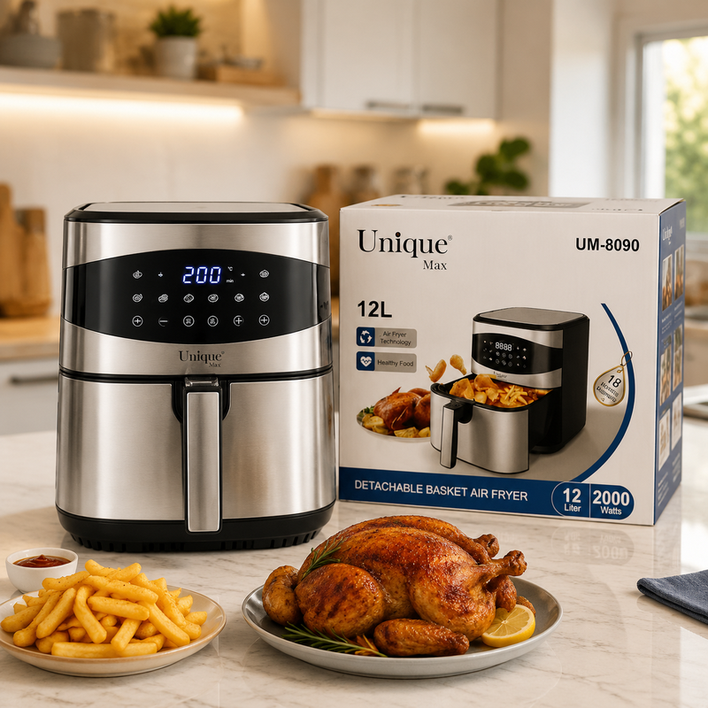 سرخکن بدون روغن Unique Max مدل UM-8090 - ظرفیت 12 لیتر